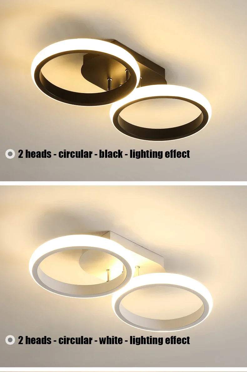 Nordic LED Ceiling Lamp – Square & Round, 20W/30W, 3-Colour Light