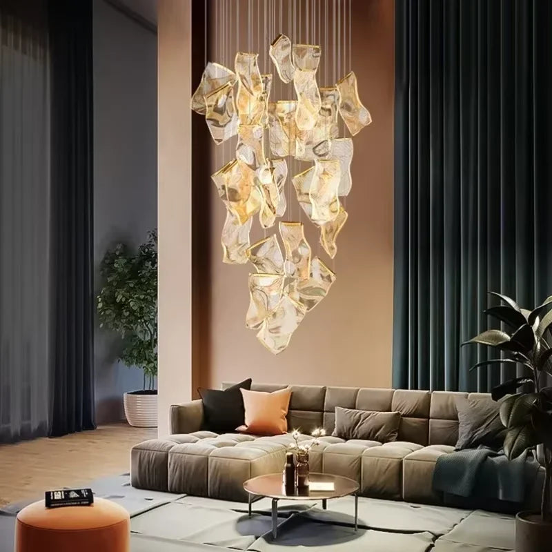 Art Design Streamers Luxury LED Chandelier – 6 to 25 Heads | Villa & Staircase