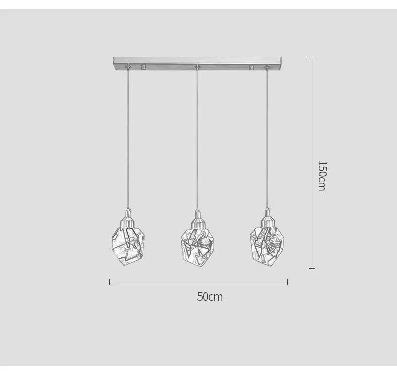Modern LED Crystal Chandelier – 1, 2, 3 or 5 Heads | Pendant Light
