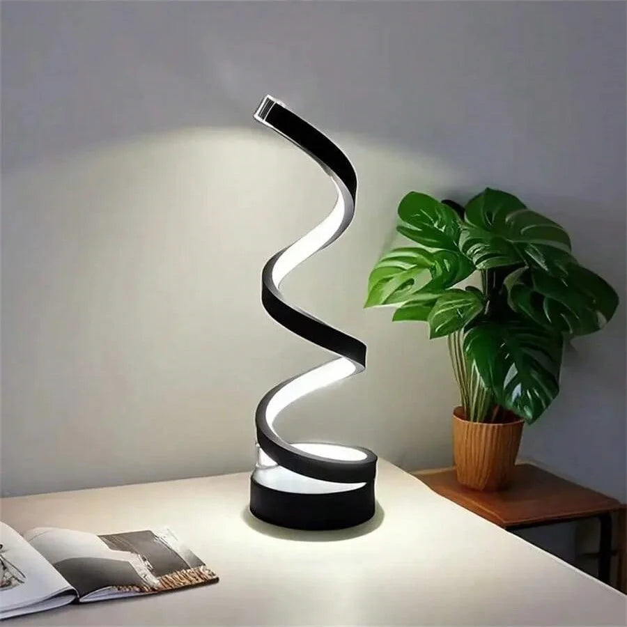 Prigušiva spiralna stolna lampa na dodir – USB noćna svjetiljka | AlohaHome