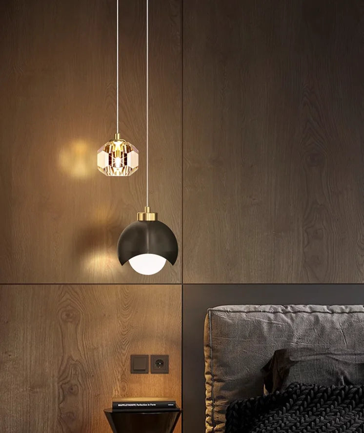 Nordic LED Crystal Ball Pendant Light – Modern Hanging Lamp