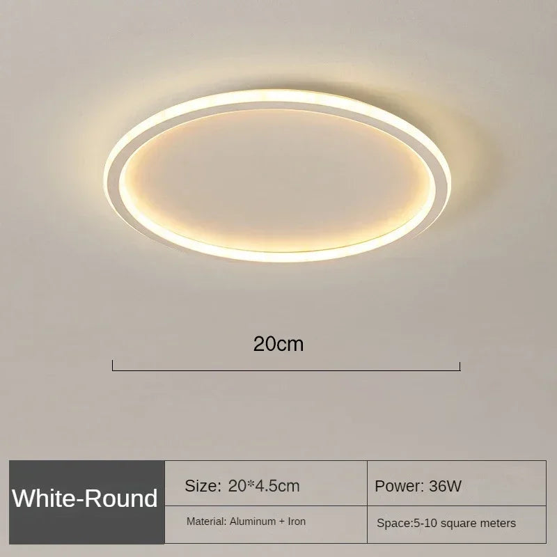 Nordic Minimalist LED Ceiling Light – Round, 20/30 cm, 3 Colors
