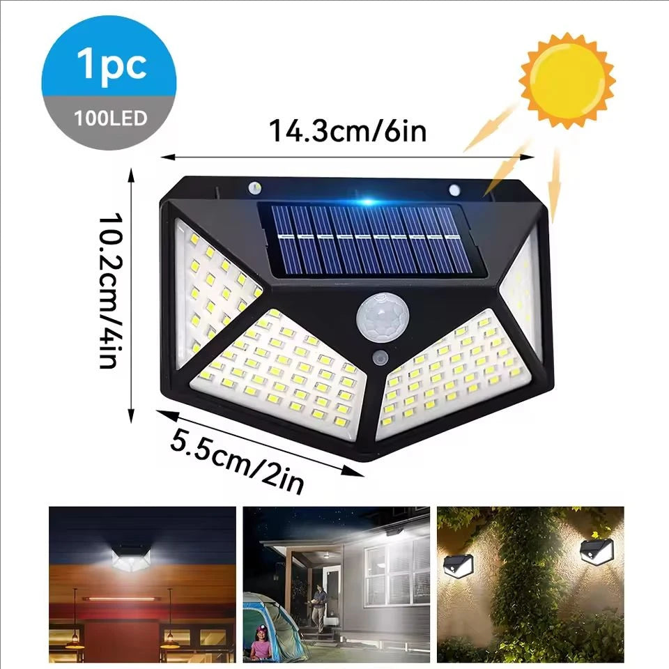 Solar LED Flood Light | 100 LED | Motion Sensor | 3 Modes