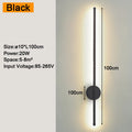Modern LED Wall Sconce – Black or Gold, 5 Sizes, 4 Light Modes