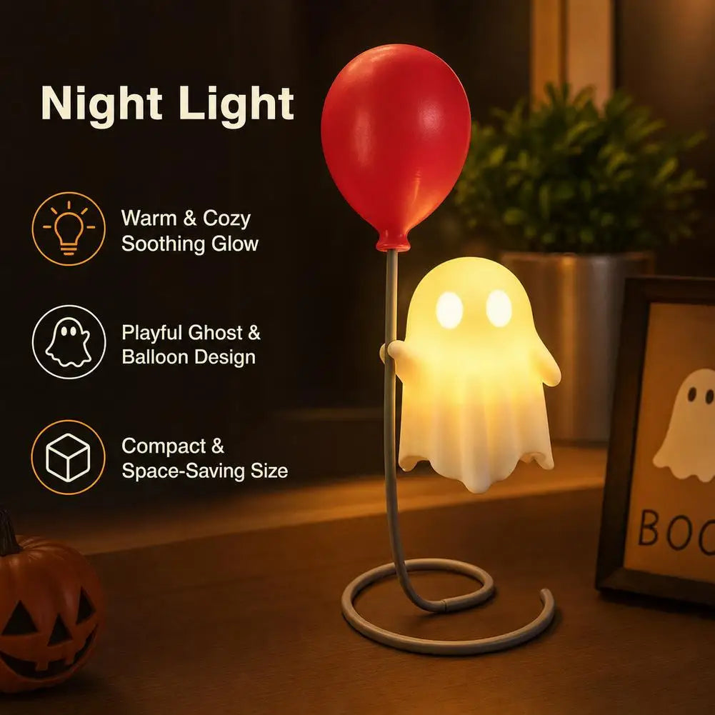 Halloween Ghost Balloon Night Light – 16 cm