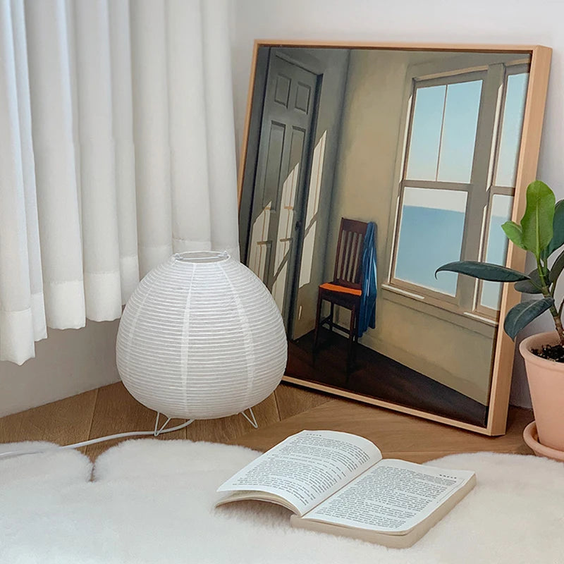 Wabi Sabi LED stolna svjetiljka – nordijski papirnati sjenilo | AlohaHome
