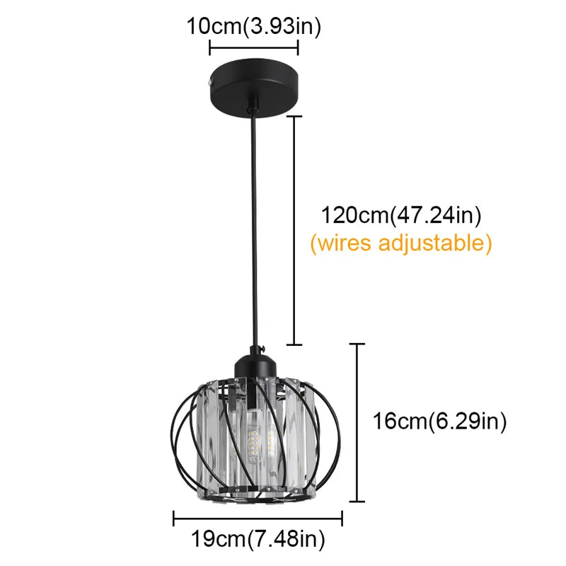 Creative Crystal LED Chandelier Pendant Lamp – E14 Hanging Light