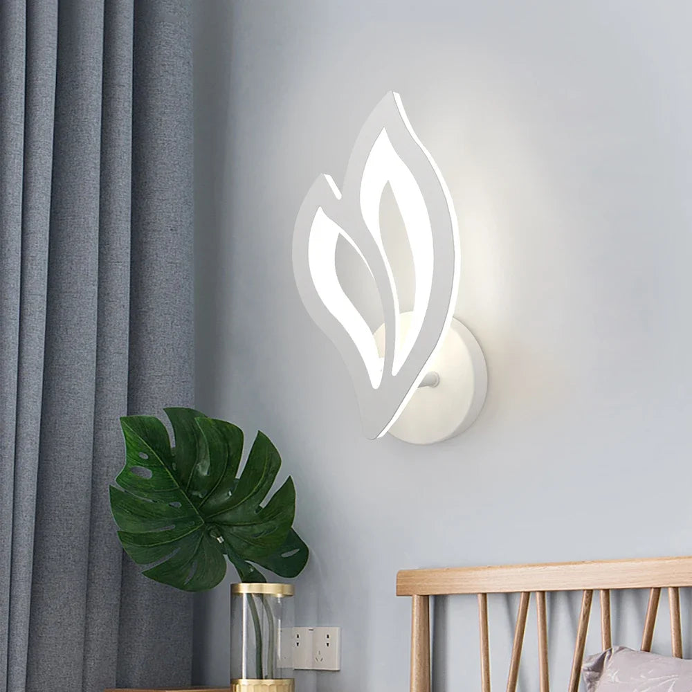 Modern Leaf LED Wall Lamp – Iron & Acrylic, Up & Down Light