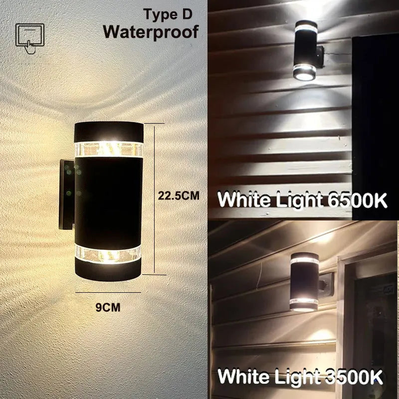 Wasserdichte LED-Wandleuchte – Austauschbare E27-Glühbirne