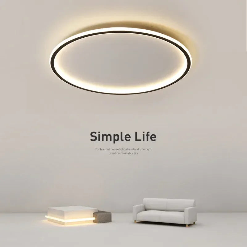 Nordic Minimalist LED Ceiling Light – Round, 20/30 cm, 3 Colors
