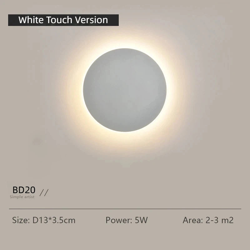 Nordijska okrugla LED zidna svjetiljka — Eclipse dizajn | AlohaHome