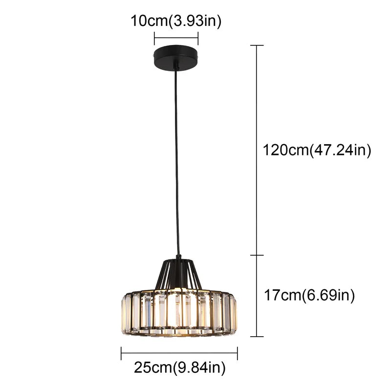 Creative Crystal LED Chandelier Pendant Lamp – E14 Hanging Light