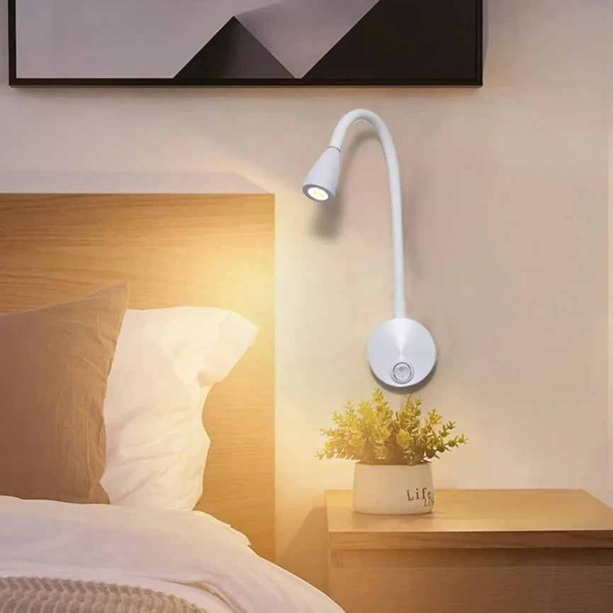 LED Gooseneck Wall Lamp – 360° Rotating Spotlight