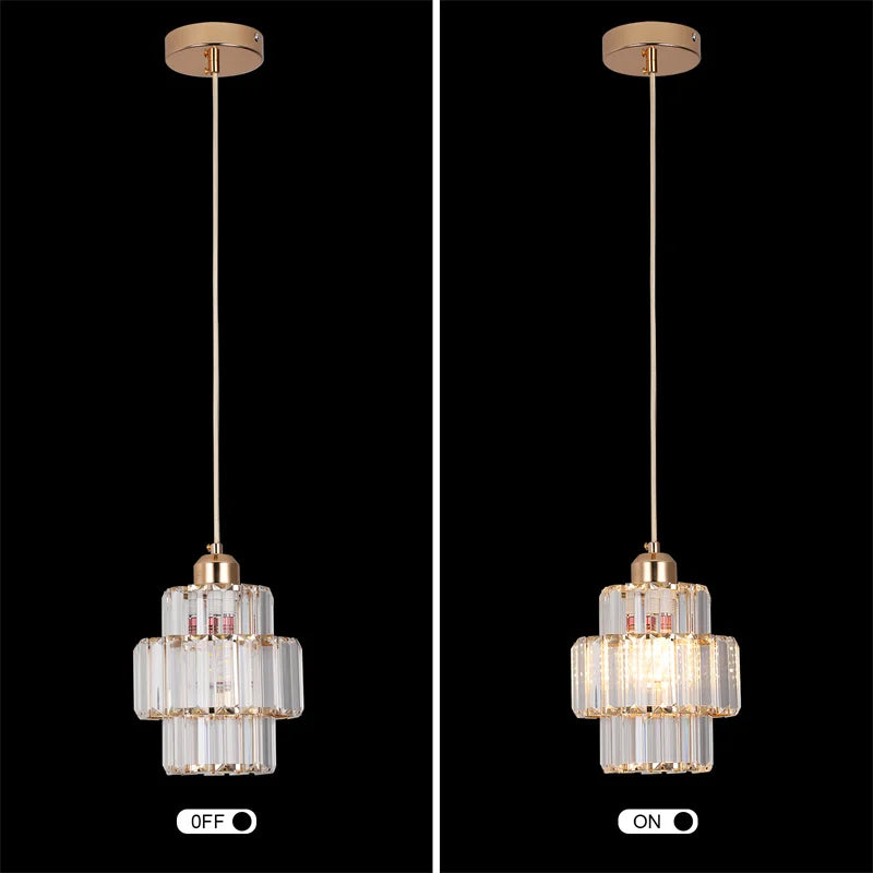 Creative Crystal LED Chandelier Pendant Lamp – E14 Hanging Light