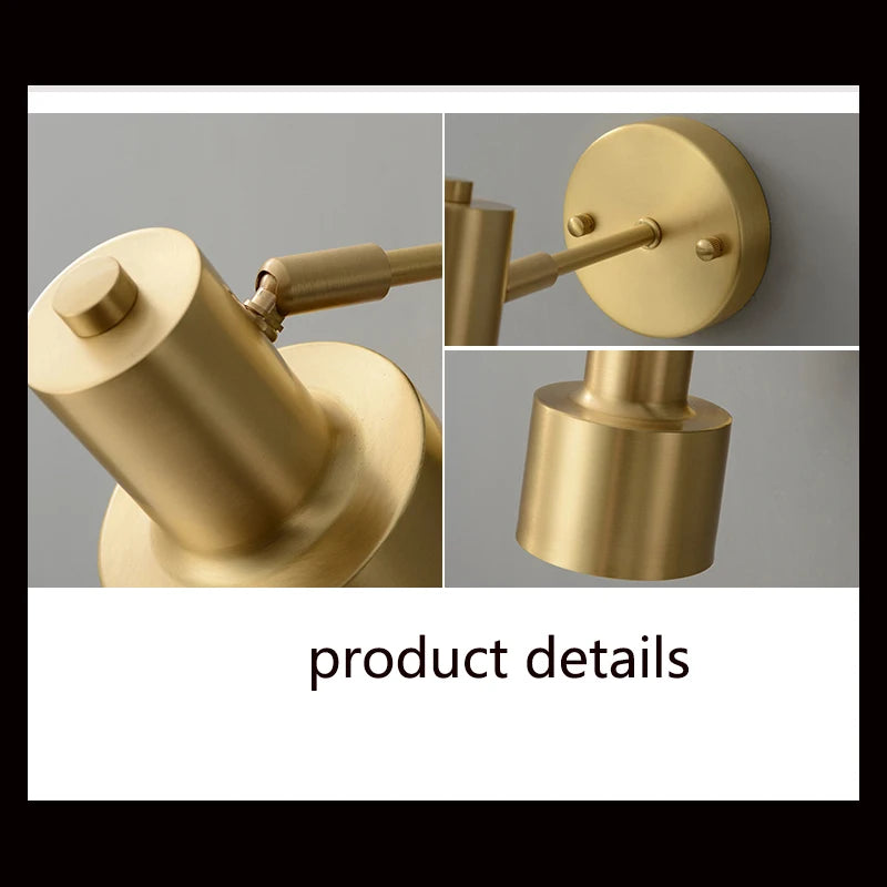 Nordic Gold Wall Sconce — Vintage Industrial Wall Light