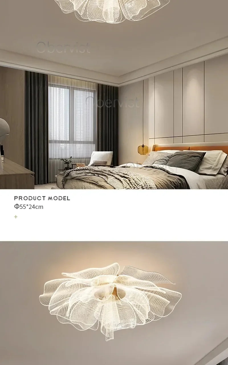 Luxury Flower Design LED Ceiling Light – 35, 45 or 55cm | Dimmable