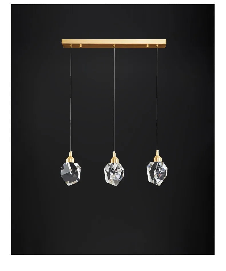 Modern LED Crystal Chandelier – 1, 2, 3 or 5 Heads | Pendant Light