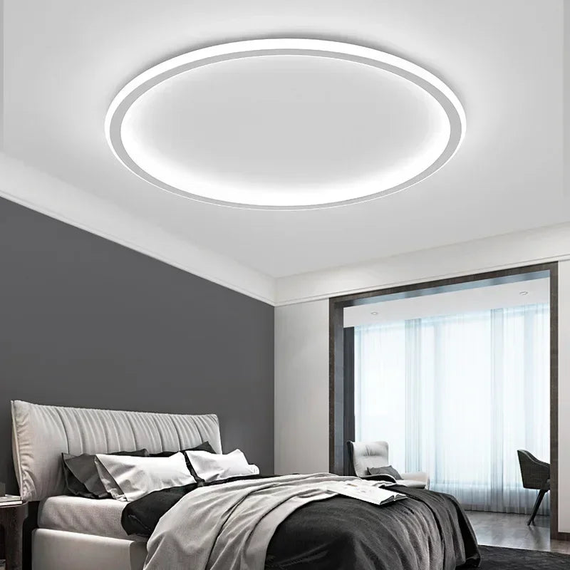 Nordic Minimalist LED Ceiling Light – Round, 20/30 cm, 3 Colors