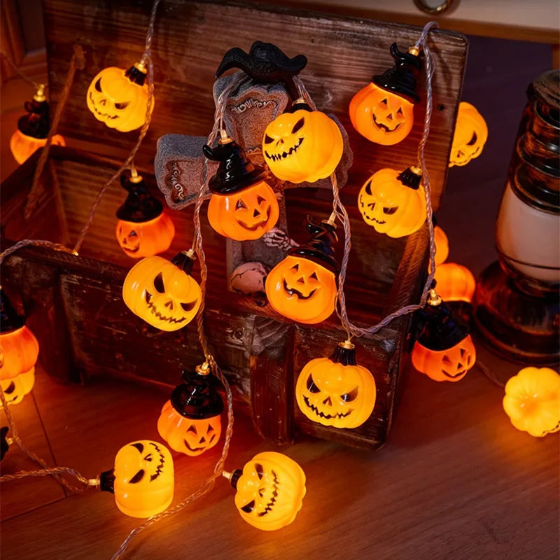 Halloween Pumpkins String Lights, Holiday Jack-O-Lantern Pumpkin Lights for Indoor Outdoor DIY Party Hanging Decor