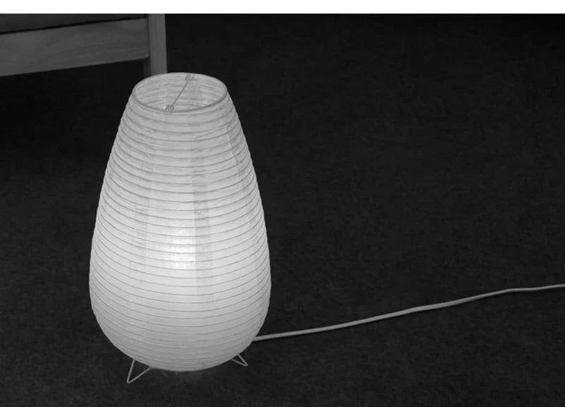 Wabi Sabi Reispapier Tischlampe – Nordische Nachttischlampe | AlohaHome