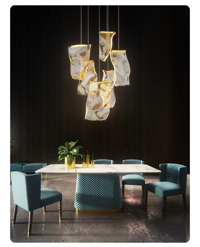 Art Design Streamers Luxury LED Chandelier – 6 to 25 Heads | Villa & Staircase