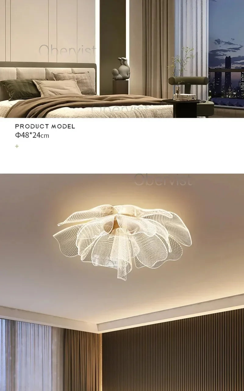 Luxury Flower Design LED Ceiling Light – 35, 45 or 55cm | Dimmable