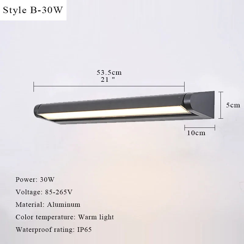 LED-Außenwandleuchte | 350° verstellbar | 12W–30W | IP65
