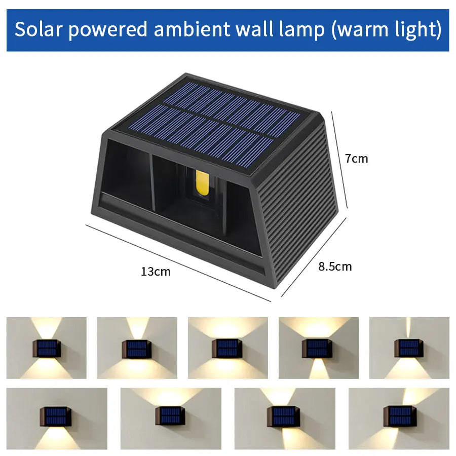Solarno COB zidno svjetlo | Podesiva zraka | Vrt i staza