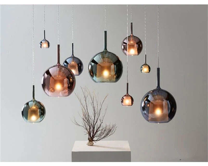 Glass Penta Glo LED Pendant Light – 15, 20 or 25cm | 4 Colours