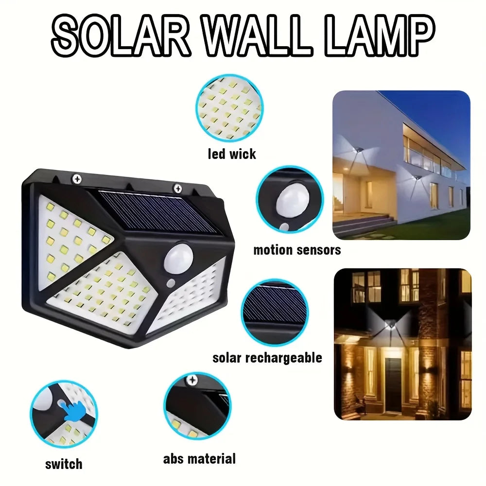 Solar LED Flood Light | 100 LED | Motion Sensor | 3 Modes