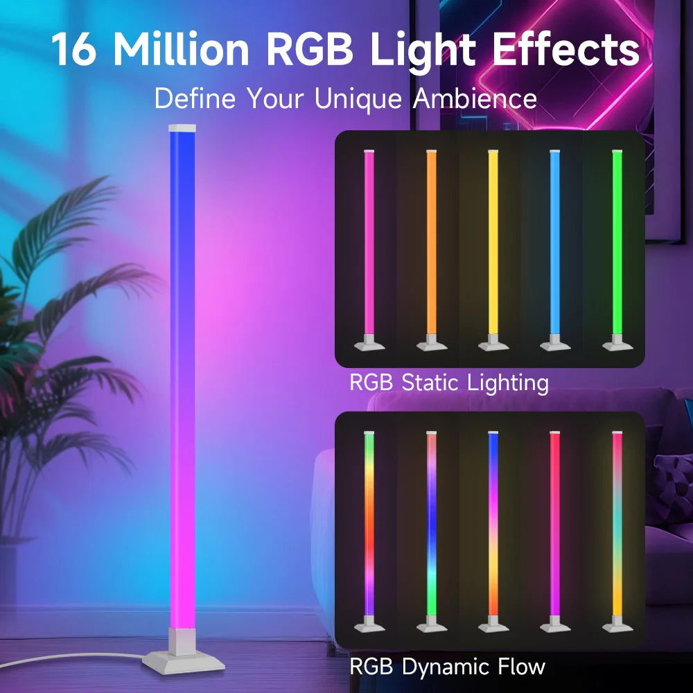 USB-LED-Stehlampe — Dimmbare Schwanenhals- & RGB-Ambiente-Stehleuchte