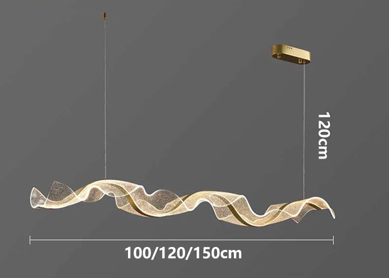 Modern LED Linear Pendant Light – Dimmable Dining Room Chandelier