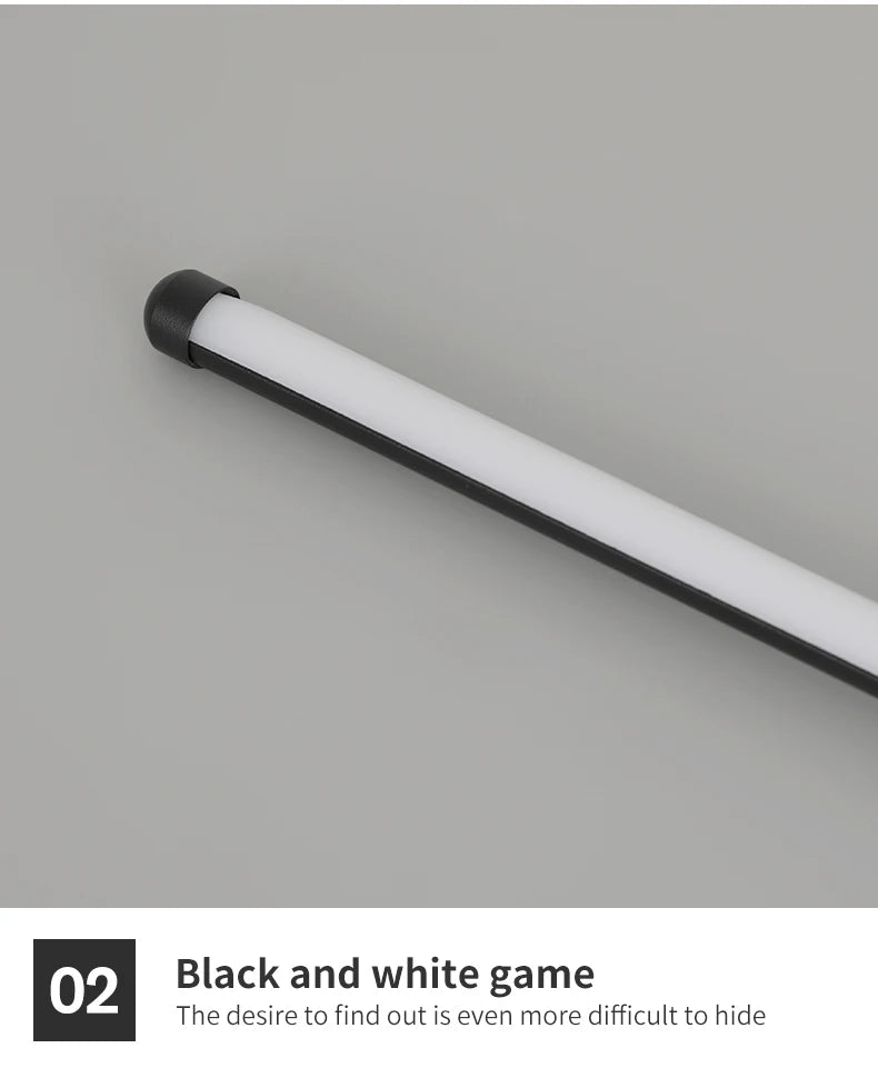 Modern Black LED Bar Wall Lamp – Dimmable, 60/80/100 cm