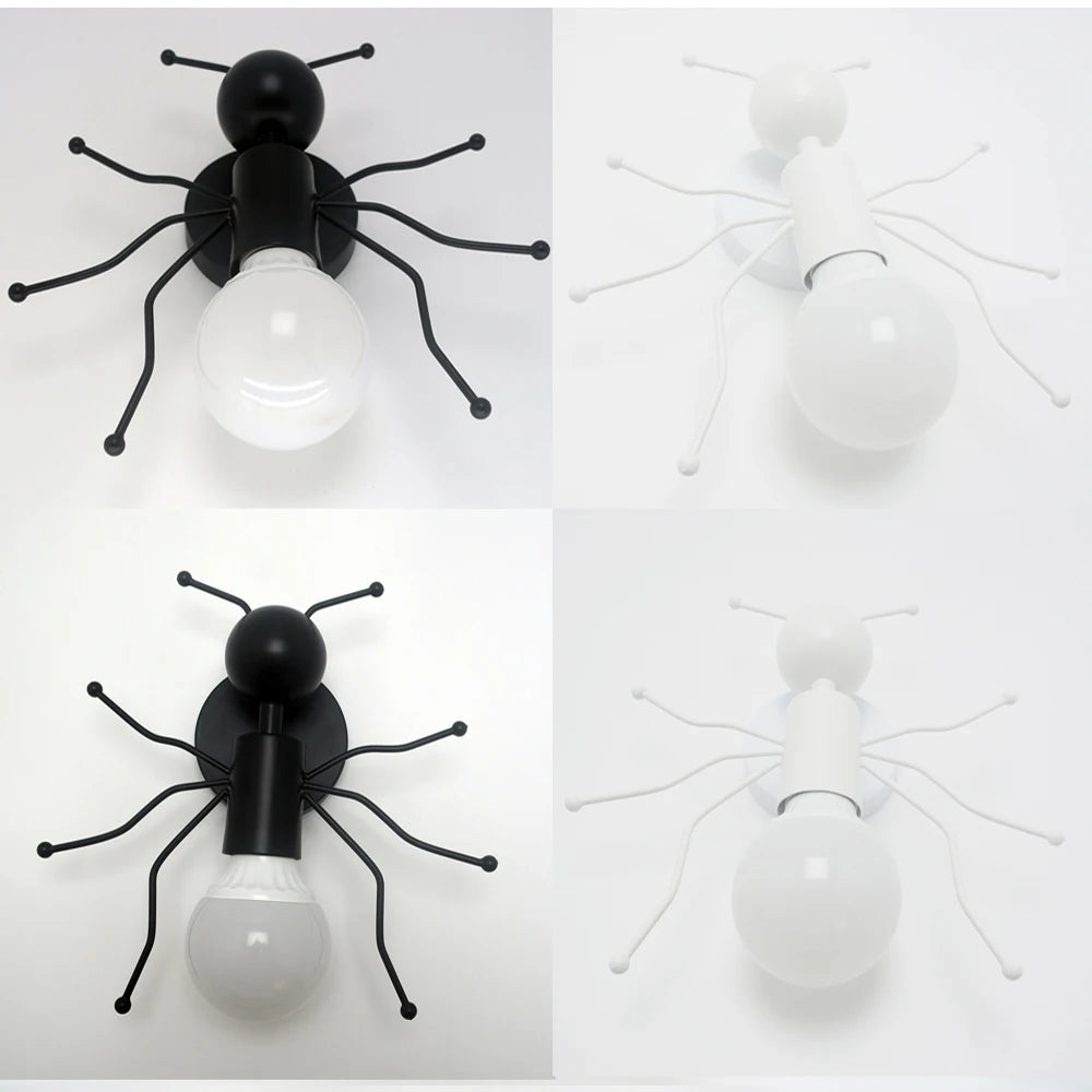 Creative Metal Robot Wall Lamp – E27 LED, 14 Colors