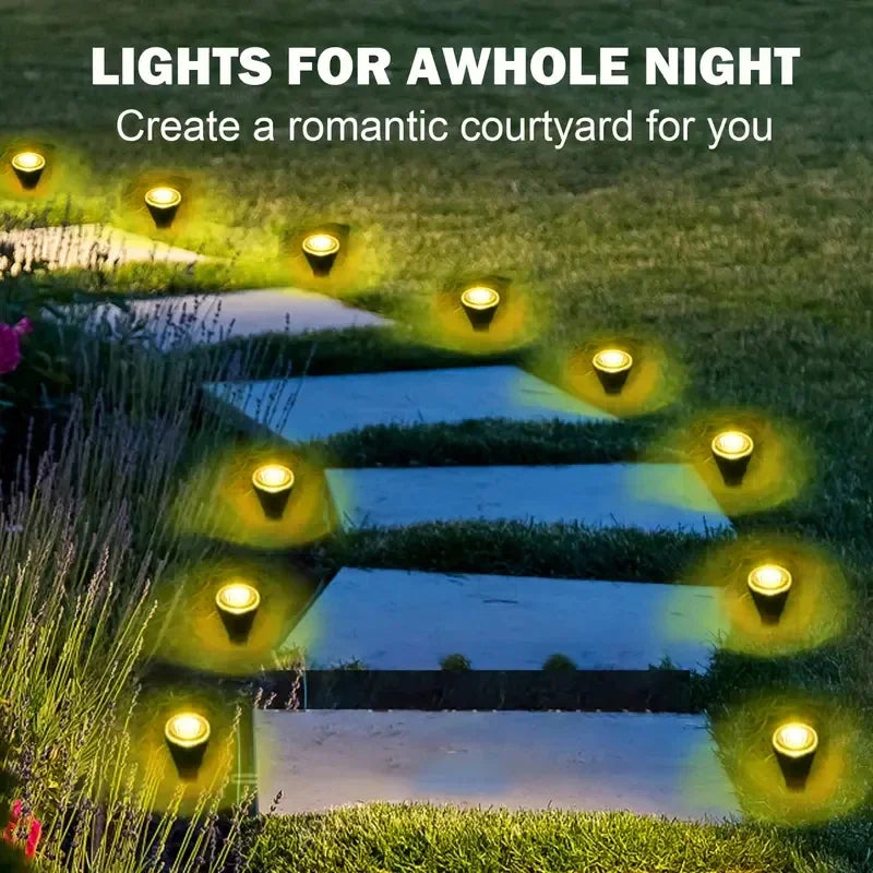 Solar Garden Pathway Light – 8 Modes, 15/30 LEDs, Waterproof