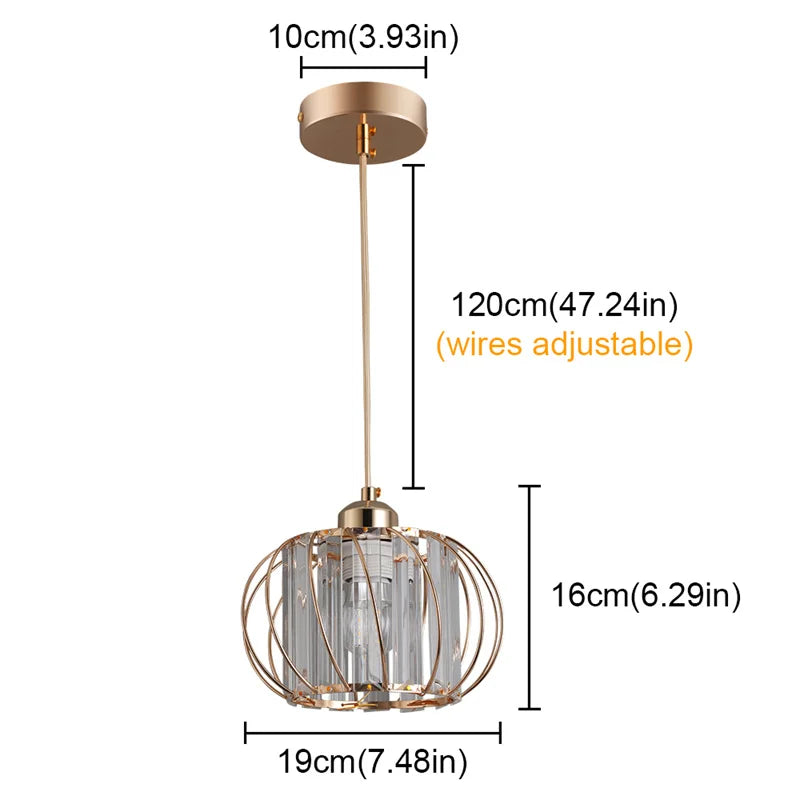 Creative Crystal LED Chandelier Pendant Lamp – E14 Hanging Light