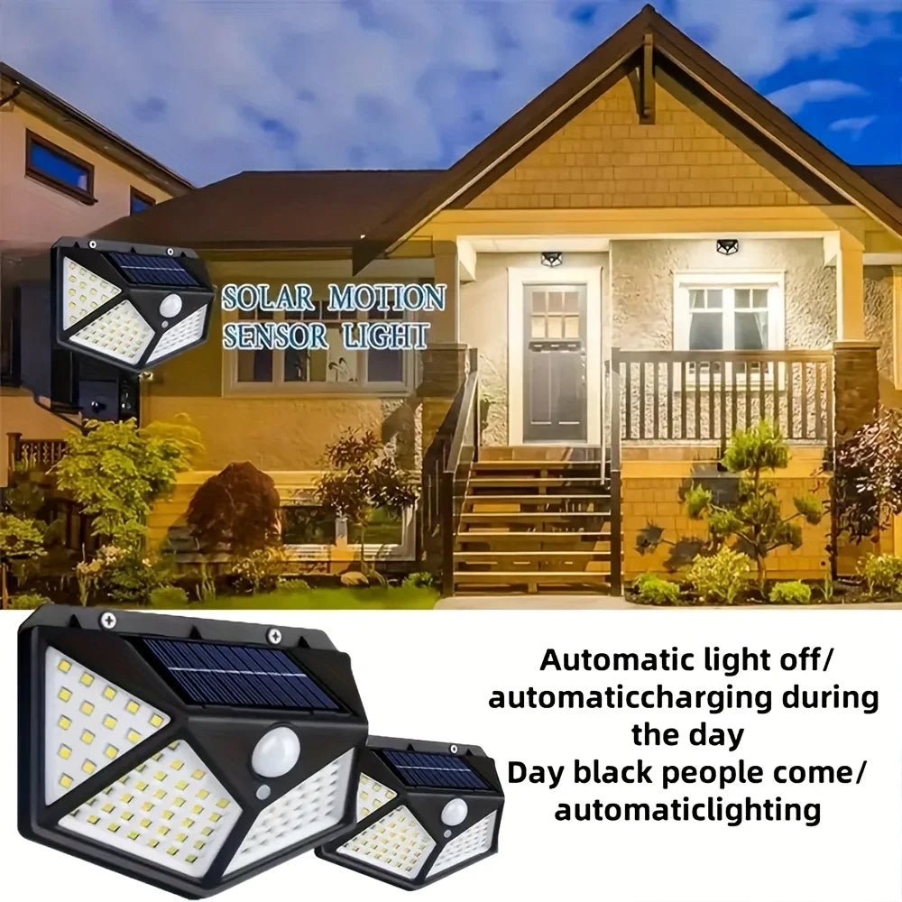 Solar LED Flood Light | 100 LED | Motion Sensor | 3 Modes