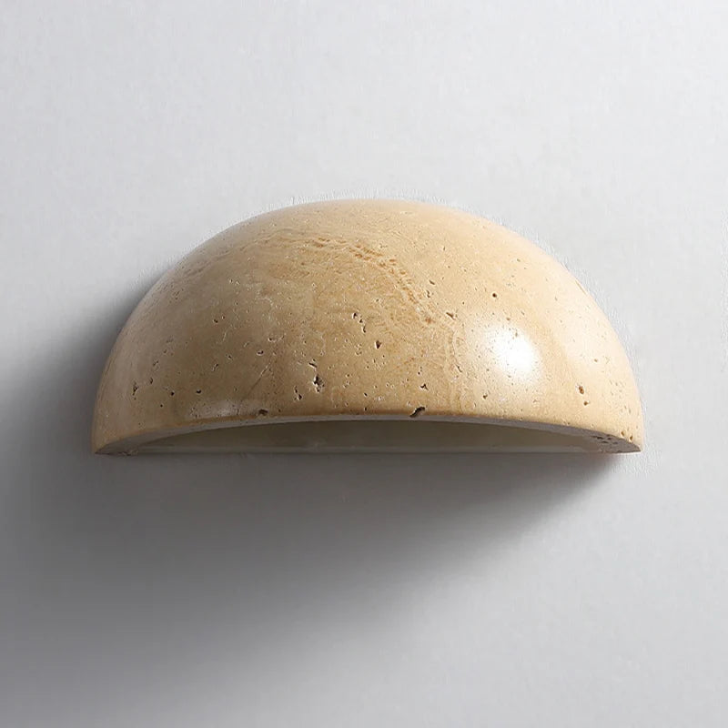 Japanese Wabi-Sabi Stone Wall Lamp – G4 LED, Yellow Cave Design
