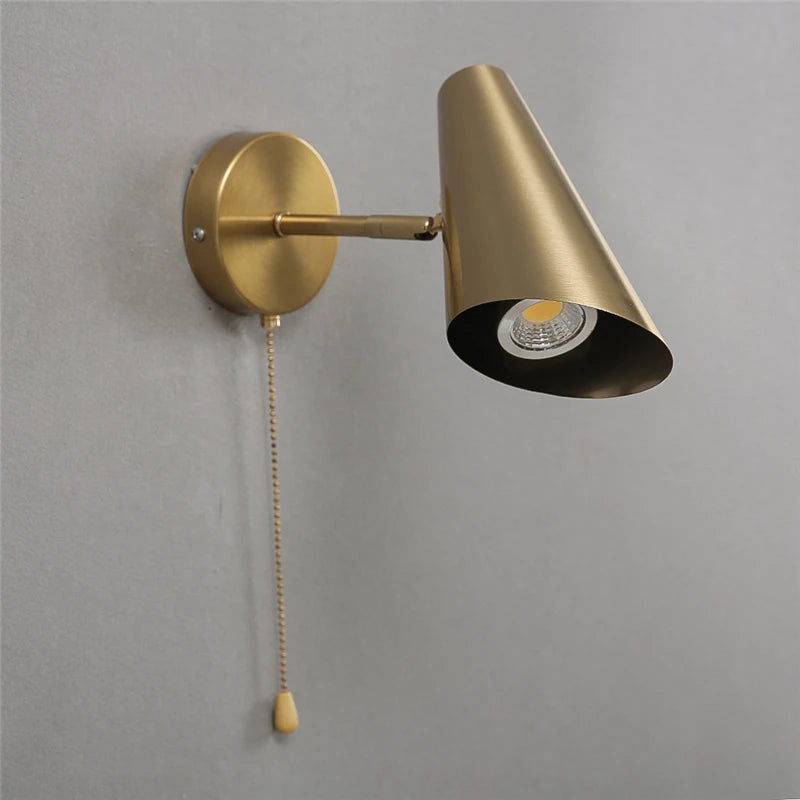Nordic Swing Arm Wall Lamp – Adjustable Bedside Reading Light