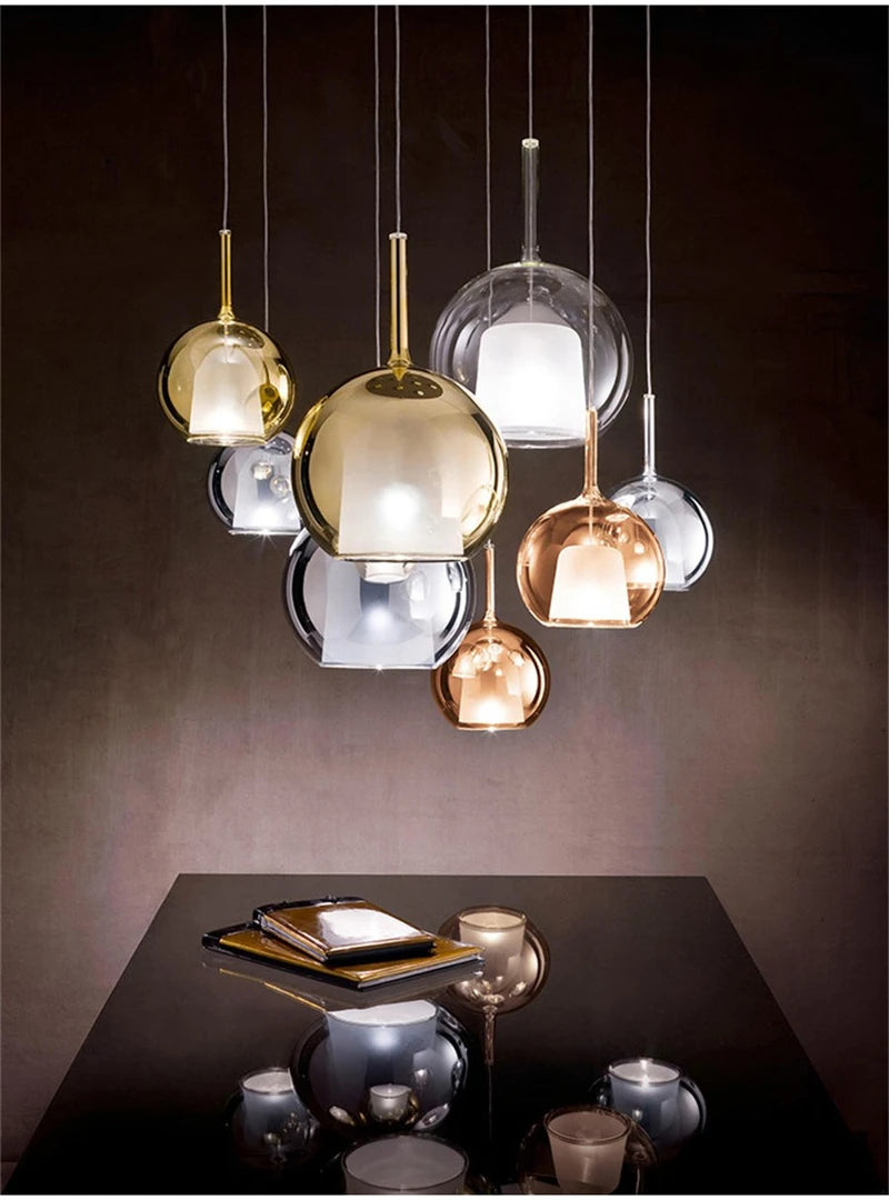 Glass Penta Glo LED Pendant Light – 15, 20 or 25cm | 4 Colours