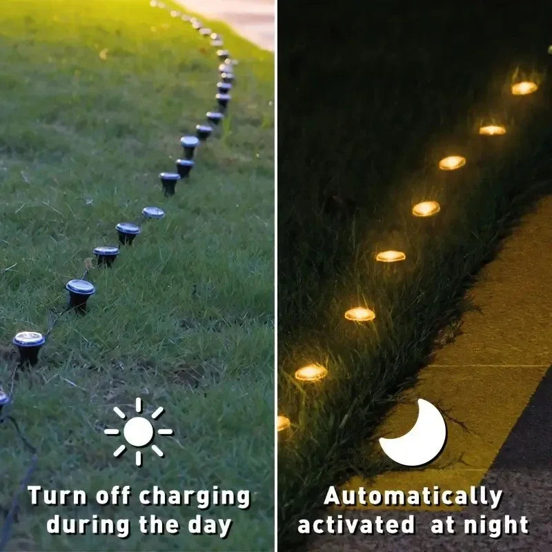 Solar Garden Pathway Light – 8 Modes, 15/30 LEDs, Waterproof