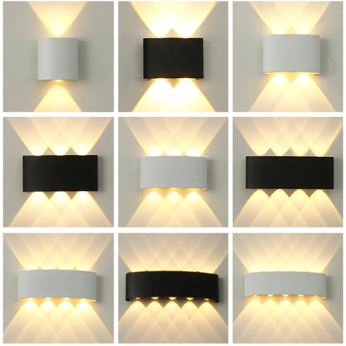 Aluminijska LED zidna svjetiljka | Gore i dolje | IP65 | 2W–12W