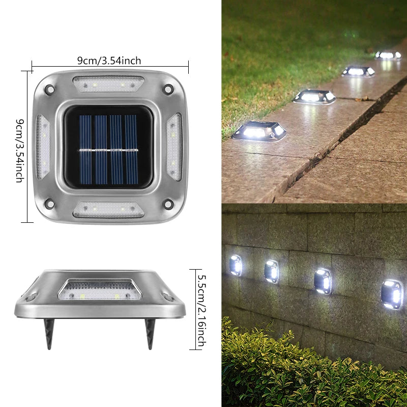 Solar Ground & Step Light – IP65 Waterproof Driveway & Pathway Lamp