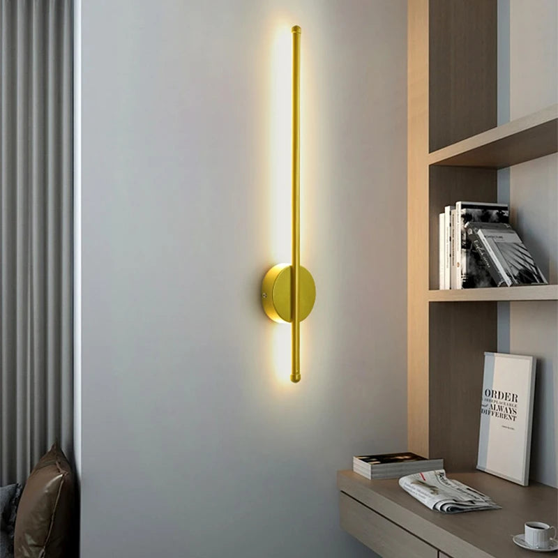 Modern LED Wall Sconce – Black or Gold, 5 Sizes, 4 Light Modes
