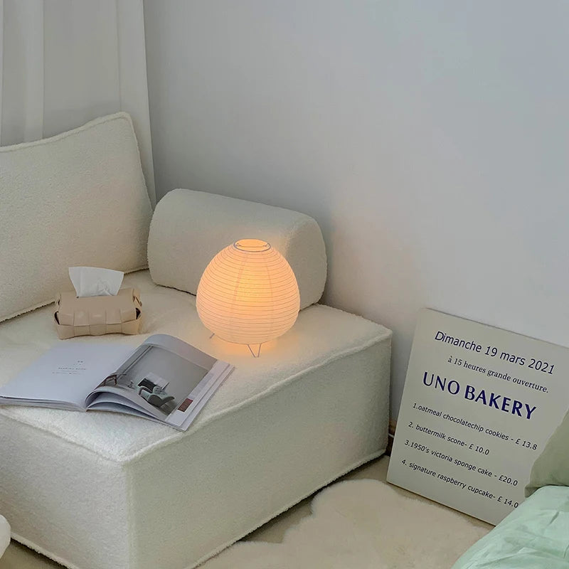 Wabi Sabi LED stolna svjetiljka – nordijski papirnati sjenilo | AlohaHome