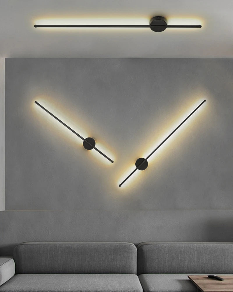 Modern LED Wall Sconce – Black or Gold, 5 Sizes, 4 Light Modes