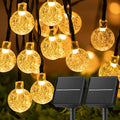 Solarne LED lampice u obliku kristalne kugle – vanjska vrtna i party rasvjeta