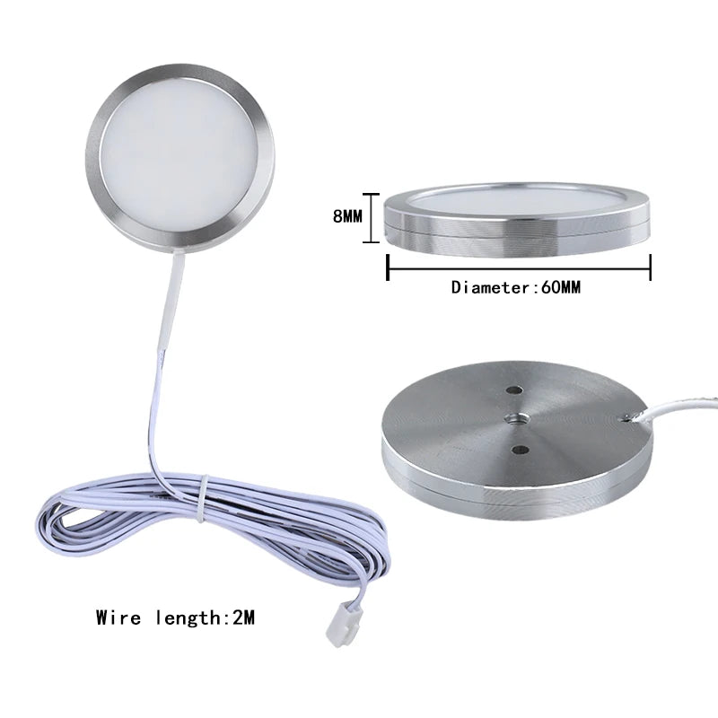 LED Puck Lights with RF Remote – Dimmable Under Cabinet Lighting