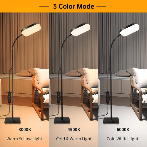 18W Stehlampe mit Touch-Steuerung — 360° Schwanenhals, 3 Farben & 10 Helligkeitsstufen