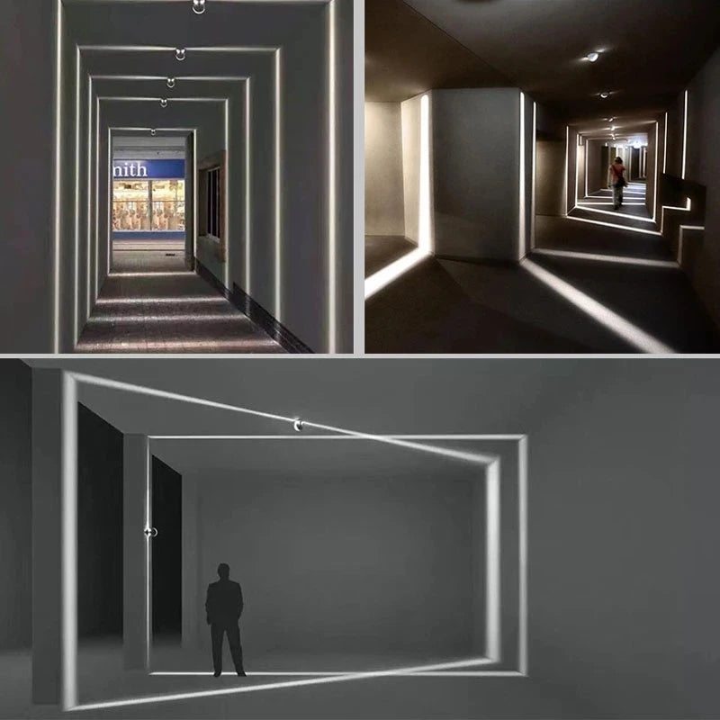 360° Rotating LED Wall & Ceiling Lamp – Warm & Cool White, Black & White